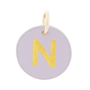 The Cuddle Collab Wear & Share Charm Faux Leather "N" Monogram in Purple